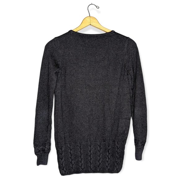 Lacoste V Neck Black 100% Cotton Sweater Size 40 - Picture 8 of 11